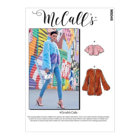 McCall's Sewing Pattern 8049 10449 Jackets Misses Size S-XL - Picture 1 of 5